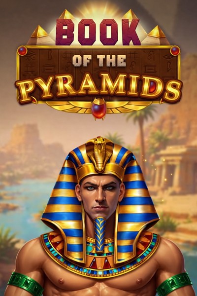 Cover of the slot Book of the Pyramids in the Casinova lobby